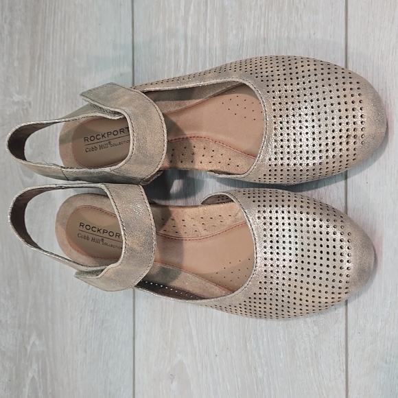 Rockport By Cobb Hill Women Ankle Leather Wesge Clog Shoes Sz 9M - Picture 3 of 11